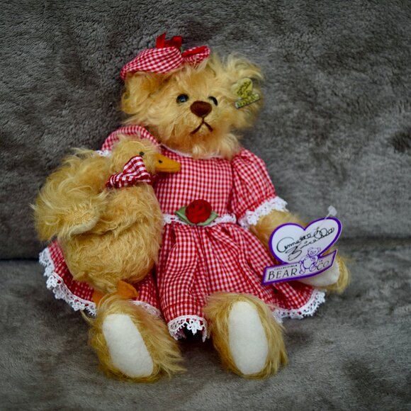 Vintage Annette Funicello Mohair Bear Frankie And Drake With COA And Tags - Picture 9 of 11